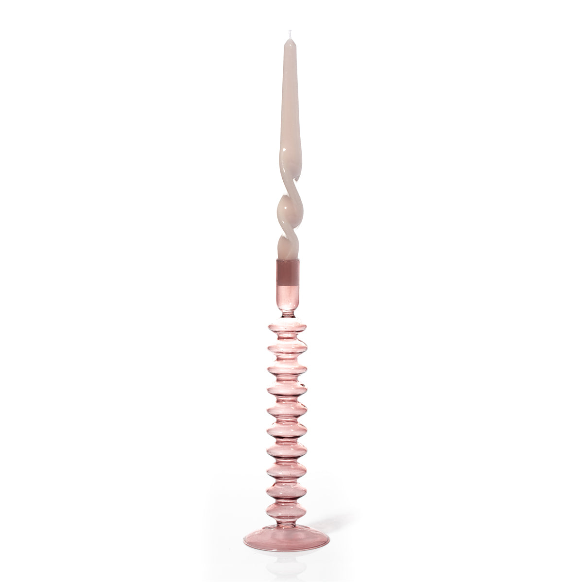 Rose Glass Candle Holder