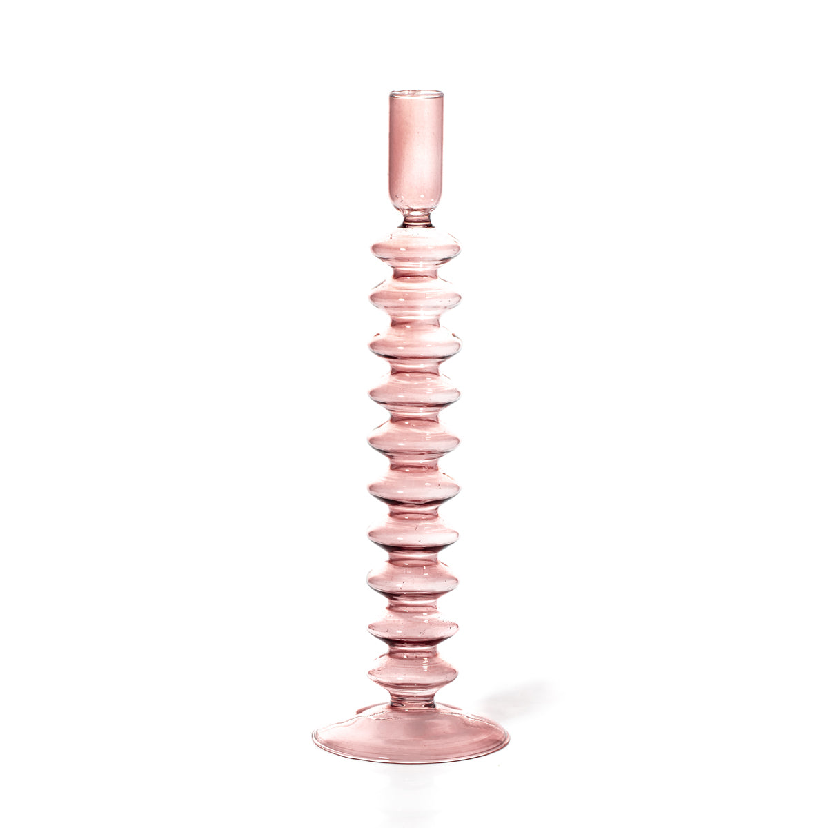 Rose Glass Candle Holder