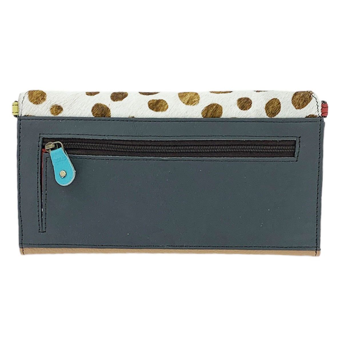 Natural Leather Secret Print Clutch