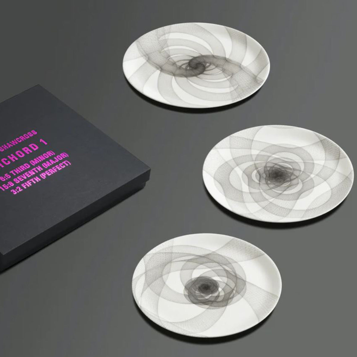 'Trichord 1' Plate Set of 3 By Conrad Shawcross