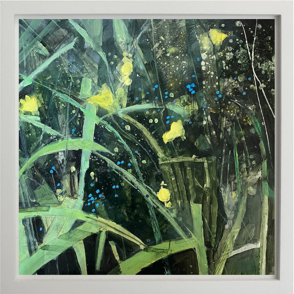 Spring undergrowth with daffodils By Julian Sutherland-Beatson