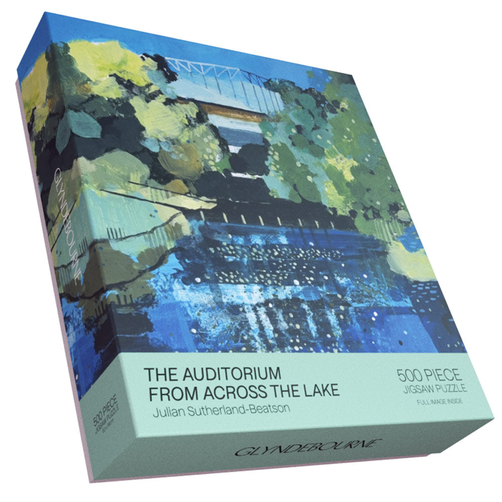 The Auditorium From Across The Lake Jigsaw Puzzle by Julian Sutherland-Beatson