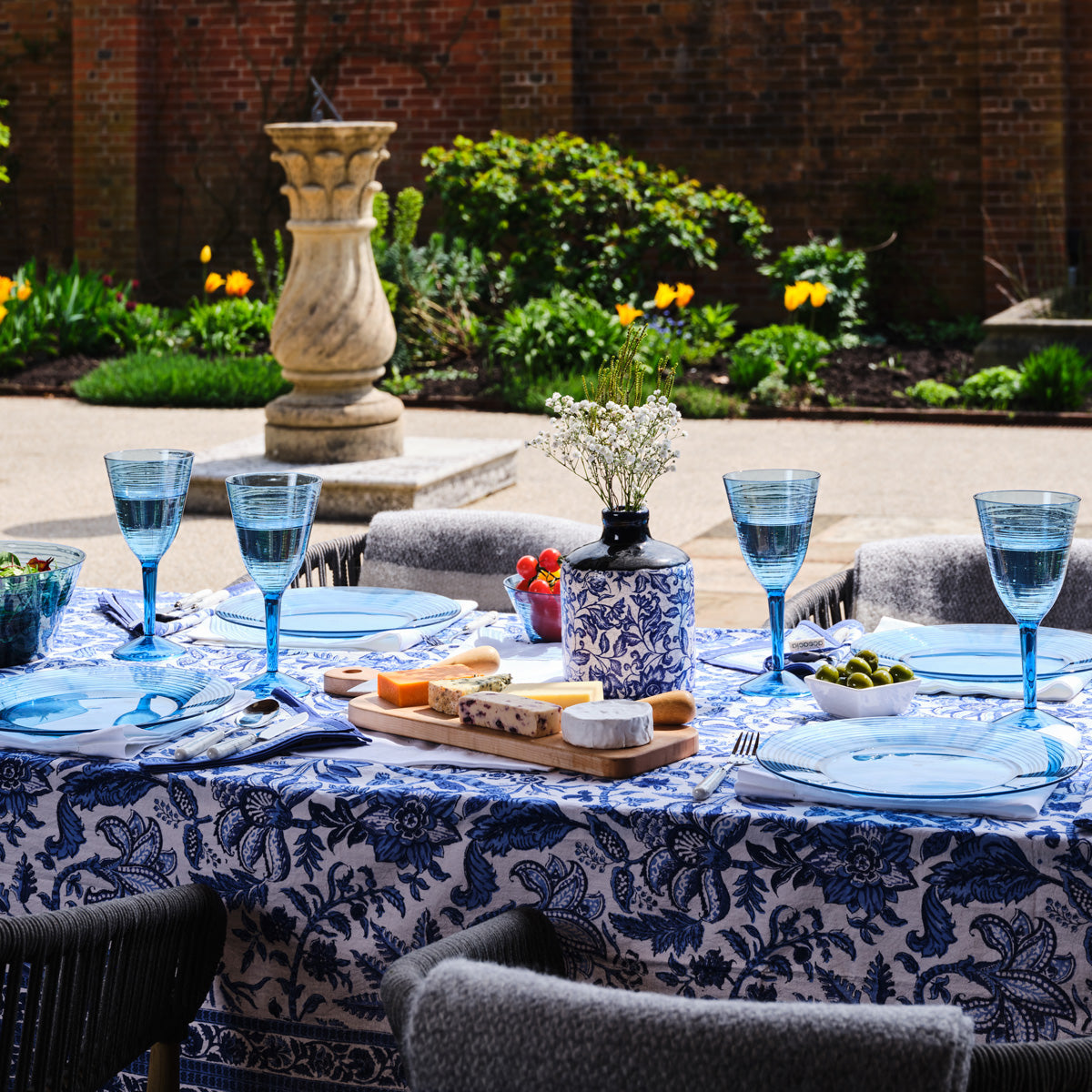 Sussex Skies Blue Picnic Wine Glass Glyndebourne Shop