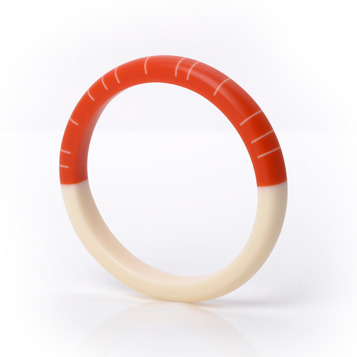 Tangerine & White Lunula Bracelet Glyndebourne Shop