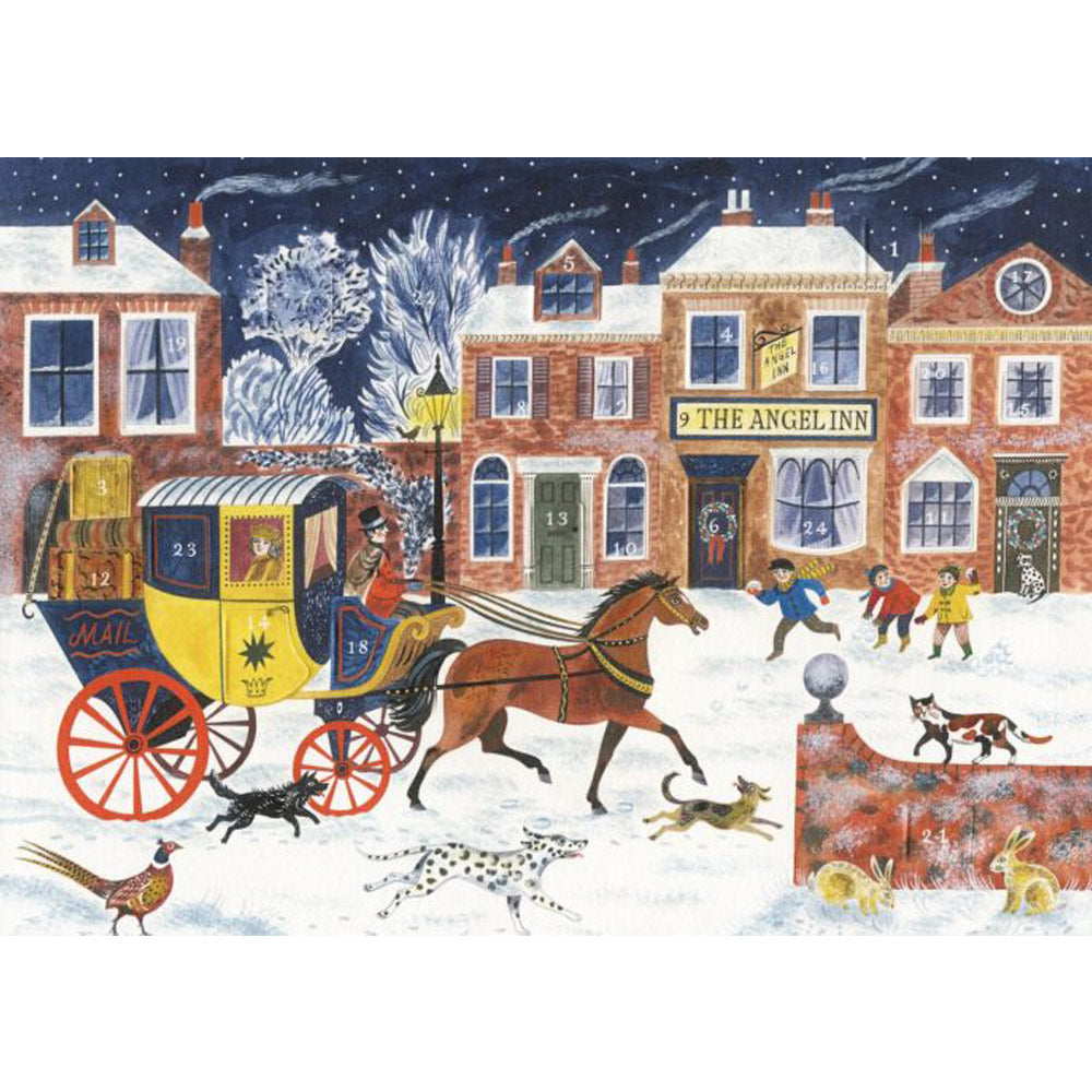 'The Angel Inn' Advent card by Emily Sutton