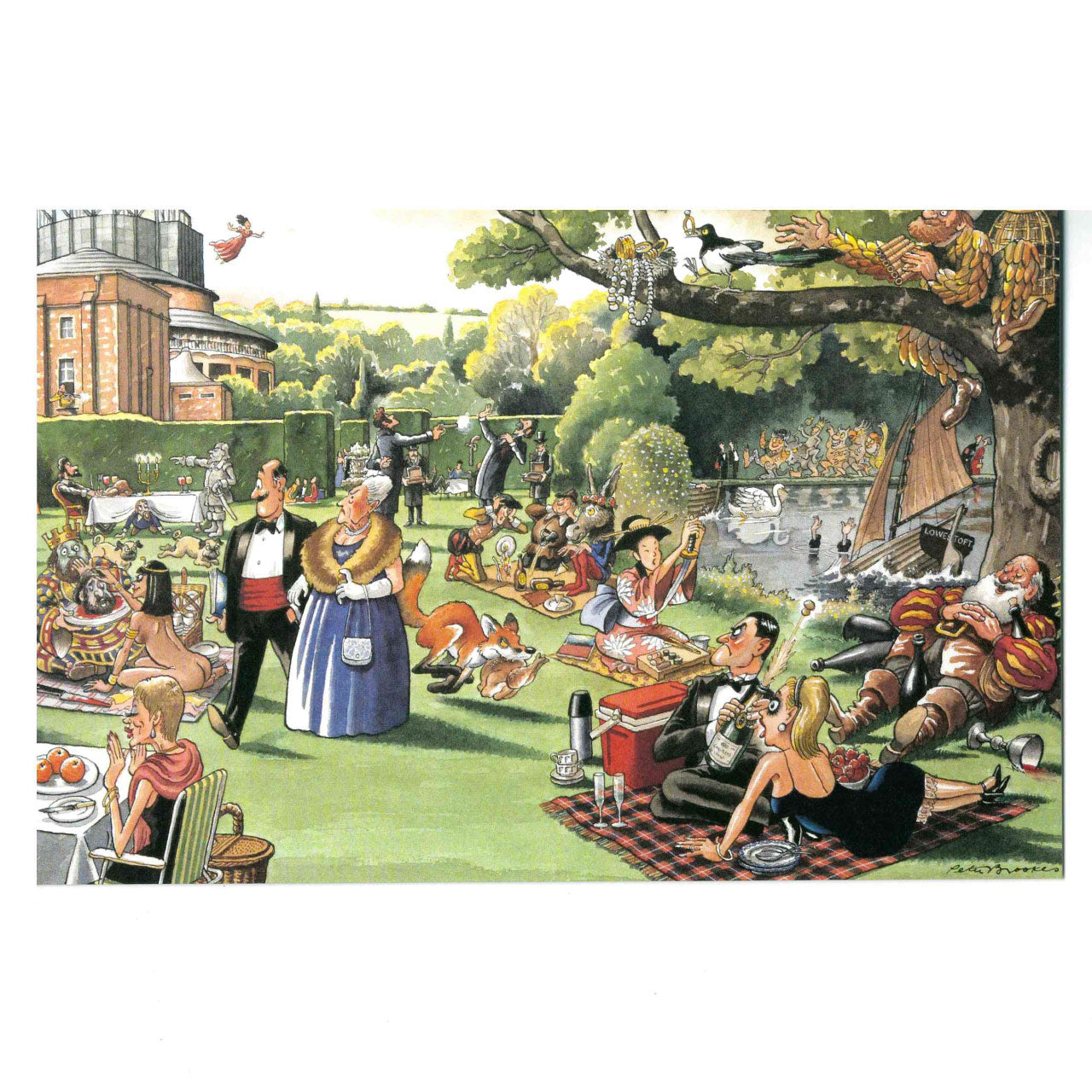 The Dinner Interval Greetings Card by Peter Brookes Glyndebourne Shop