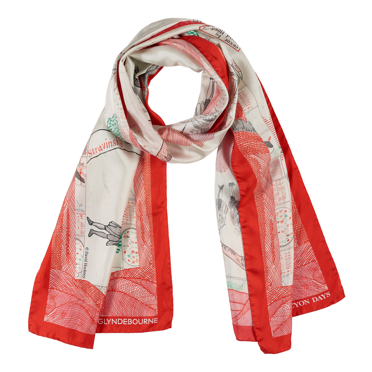 The Rake's Progress 'Drop Curtain' Scarf by David Hockney