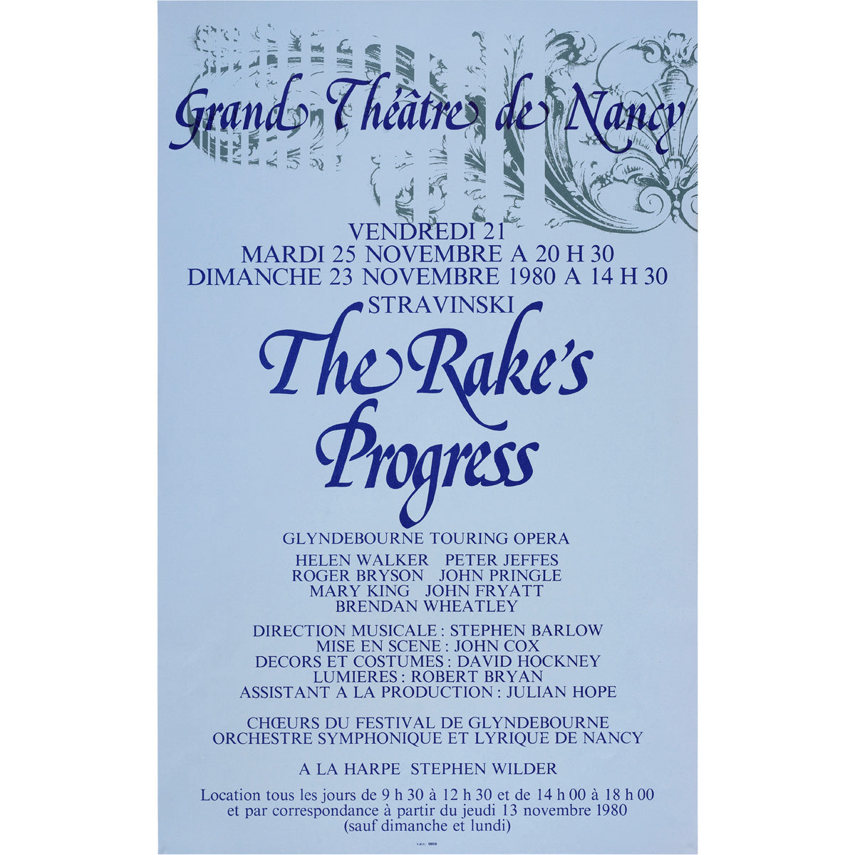 The Rake's Progress, Glyndebourne Touring Opera 1980 Poster Glyndebourne Shop