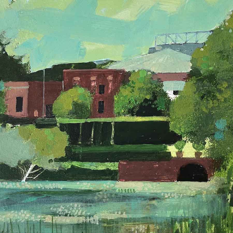 The Auditorium from across the lake