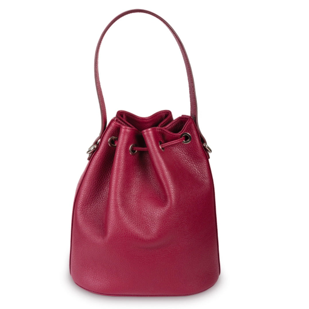 The Giulia Cherry Bucket Bag