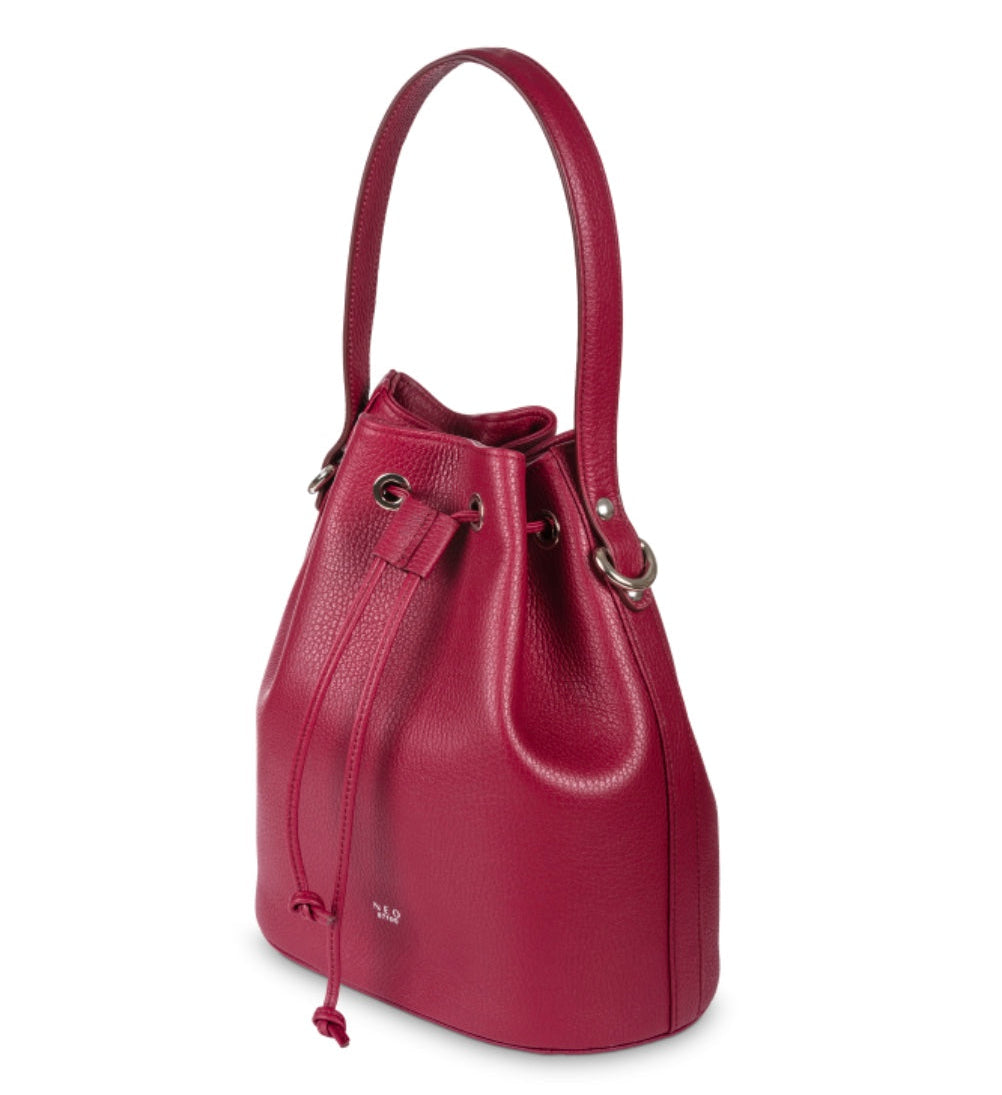 The Giulia Cherry Bucket Bag