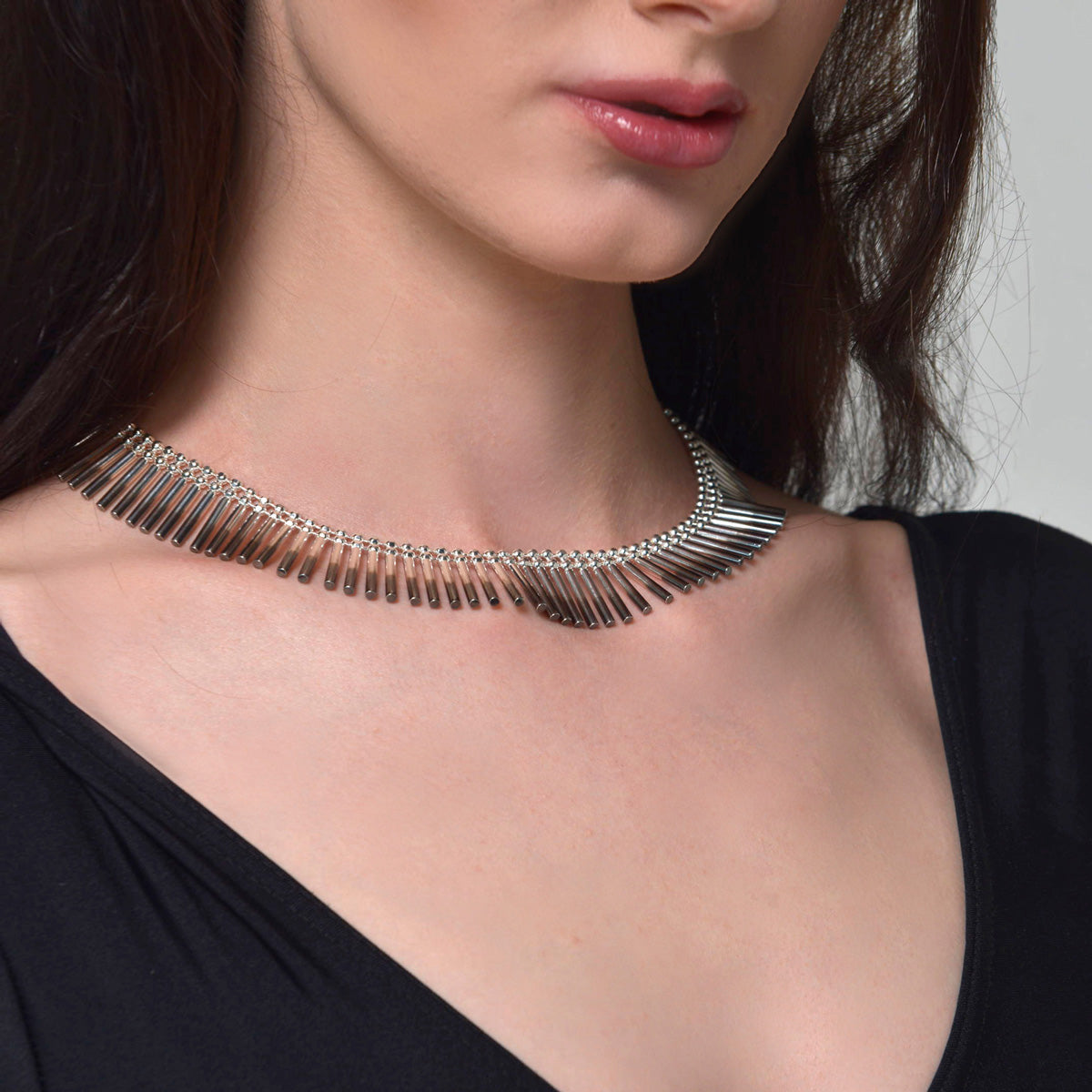 Theda Cleo Collar Gold Tip Necklace