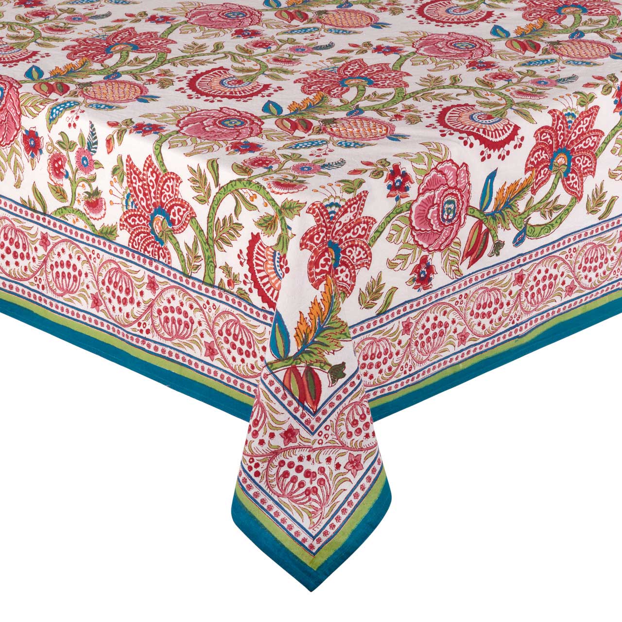 Tortola Flower Rectangular Cotton Tablecloth Glyndebourne Shop
