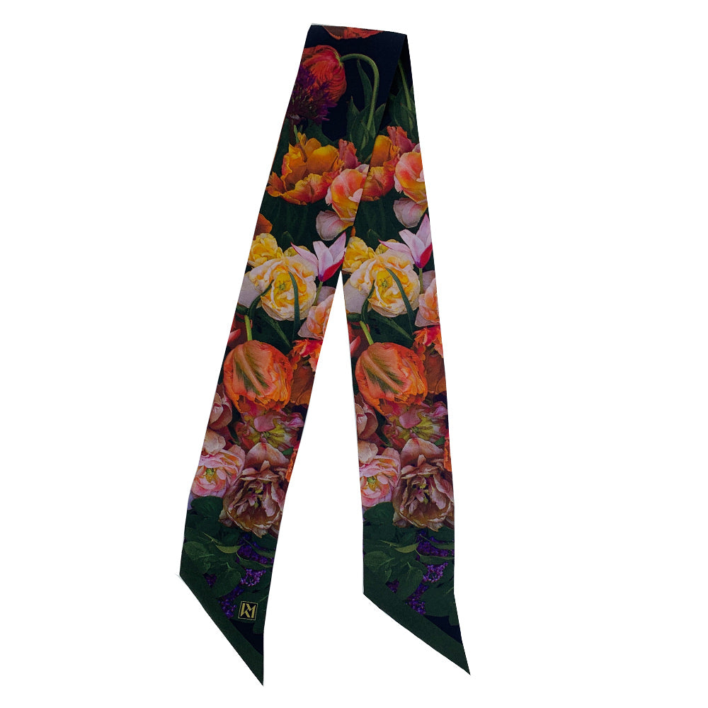 Twillies Avignon Green Border Silk Scarf