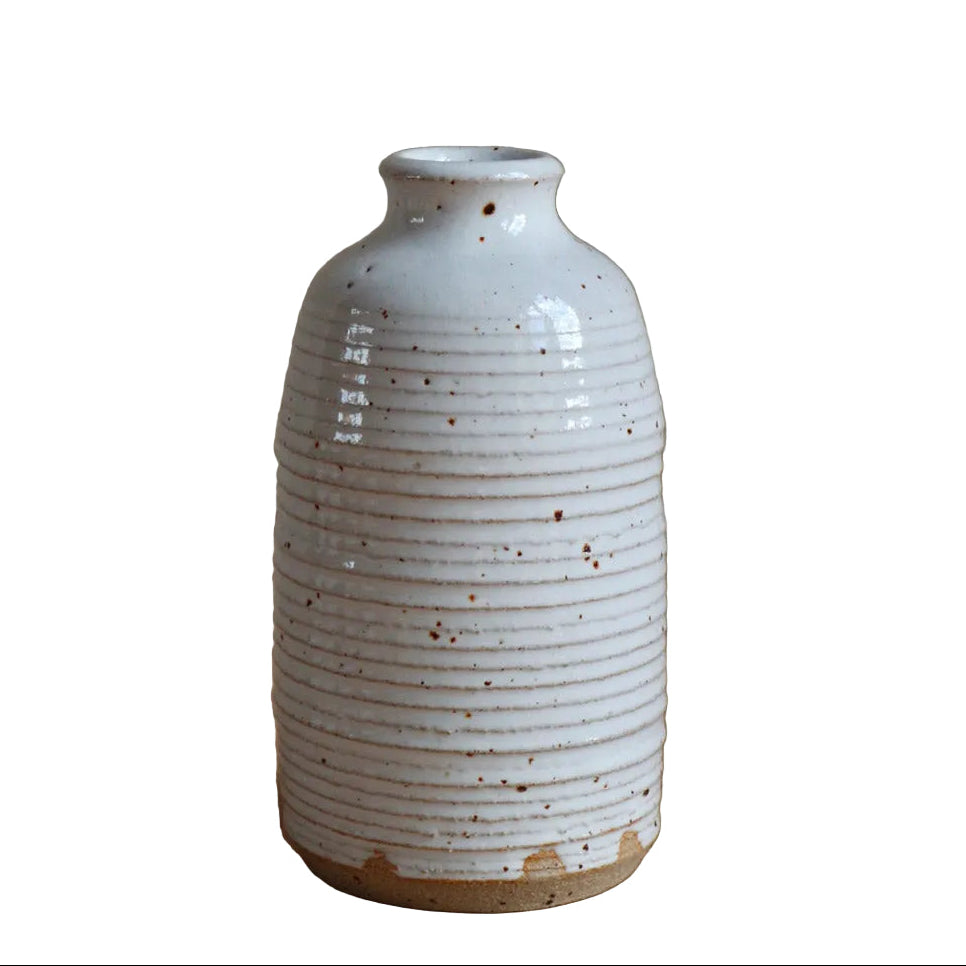 White handmade vase
