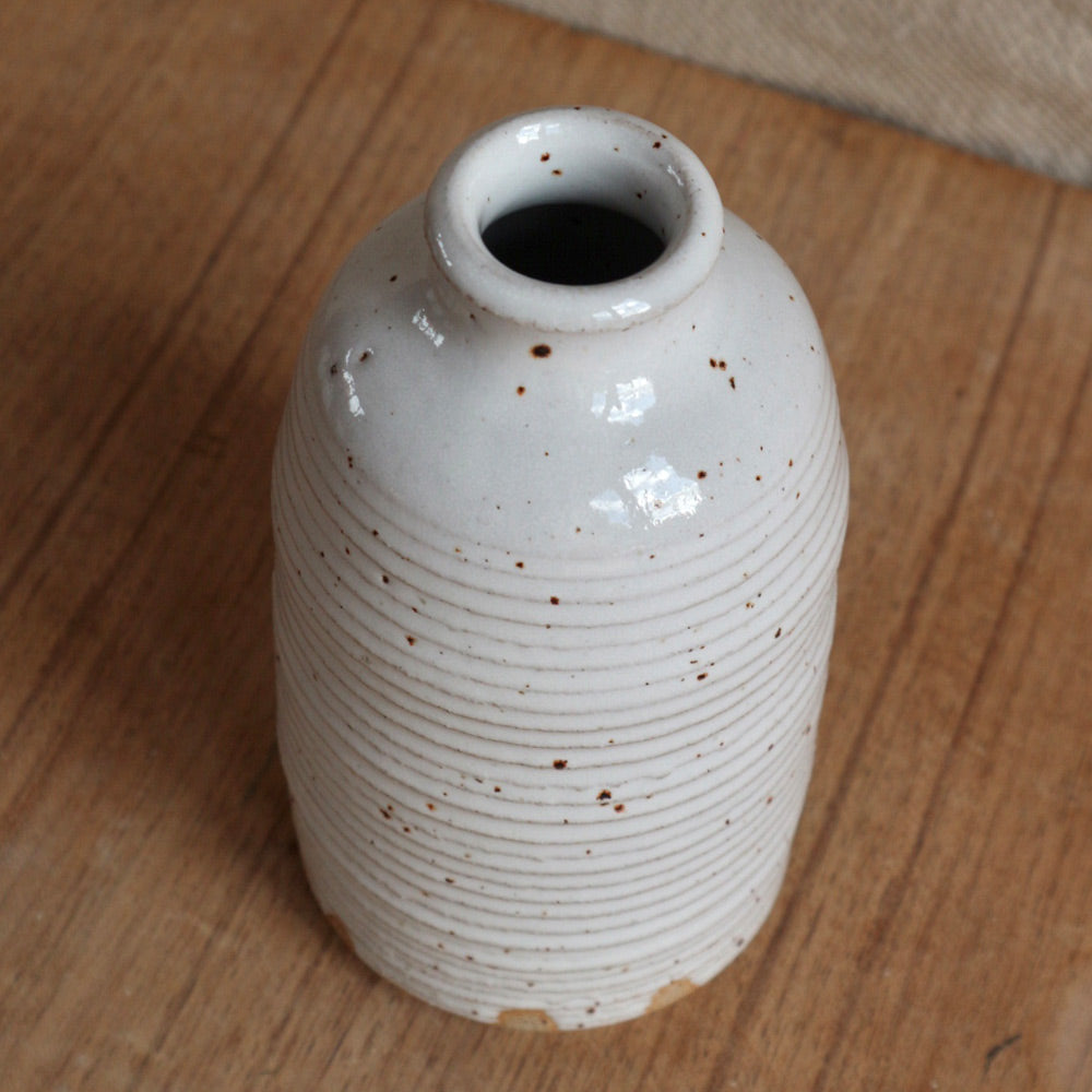 White handmade vase