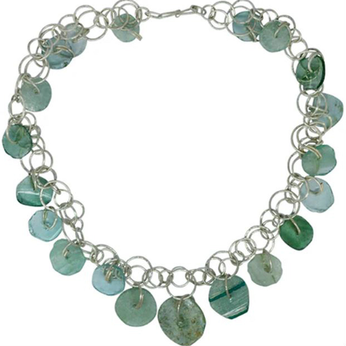 Vintage Glass Disc Necklace