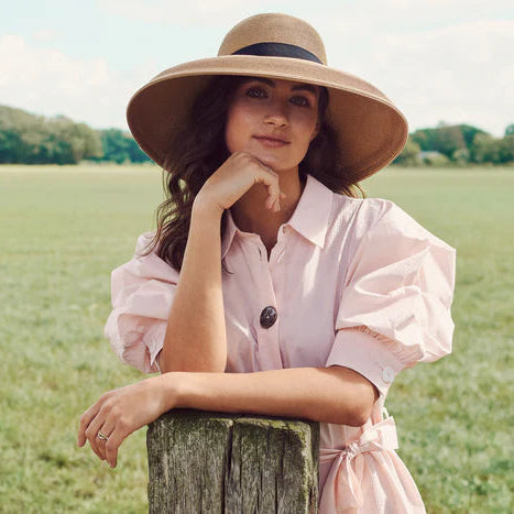 Wide Brim Camel Deborah Hat 