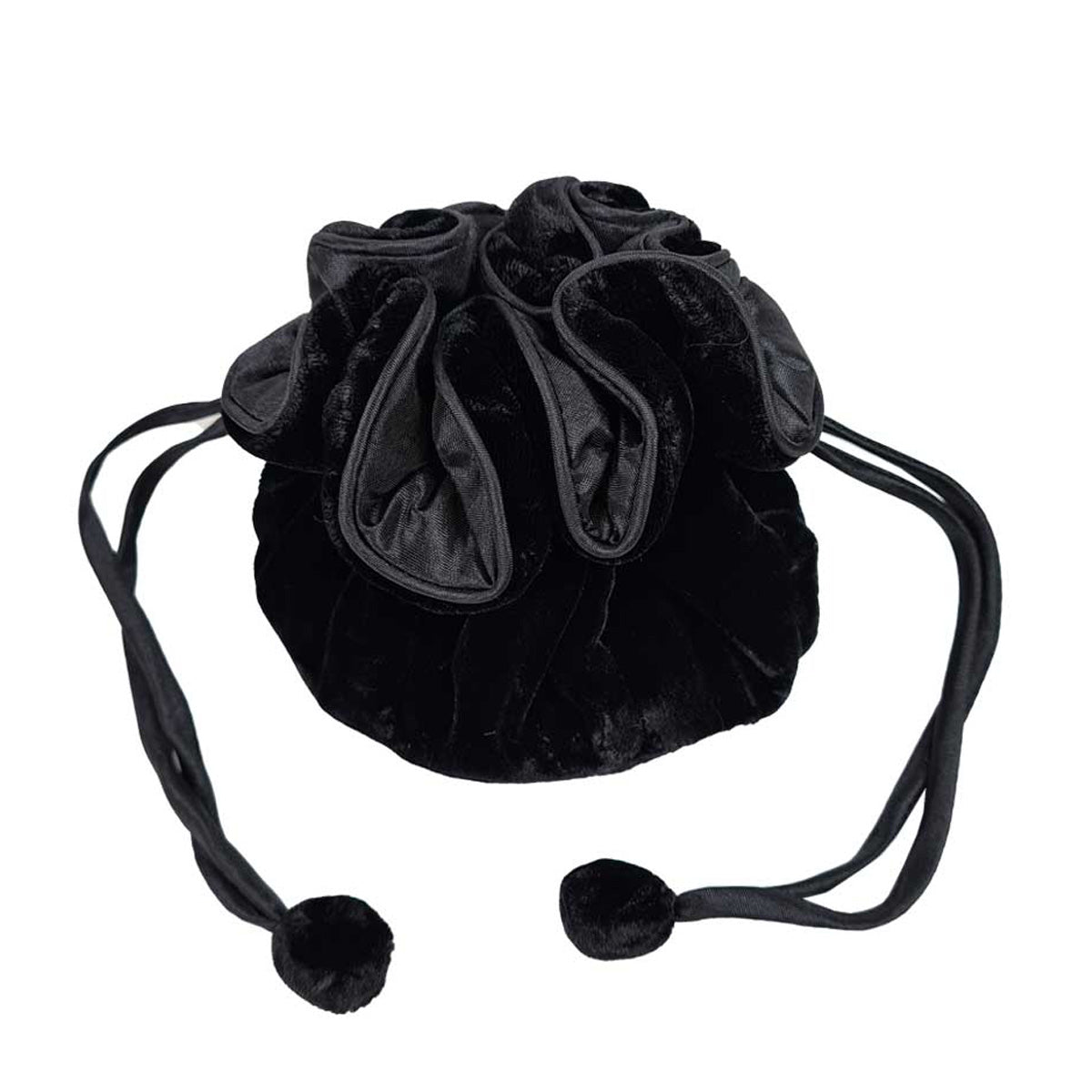 Black Velvet Draw Pull Pouch