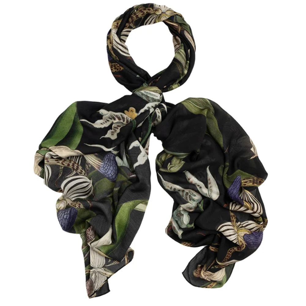 Orchid Black Scarf