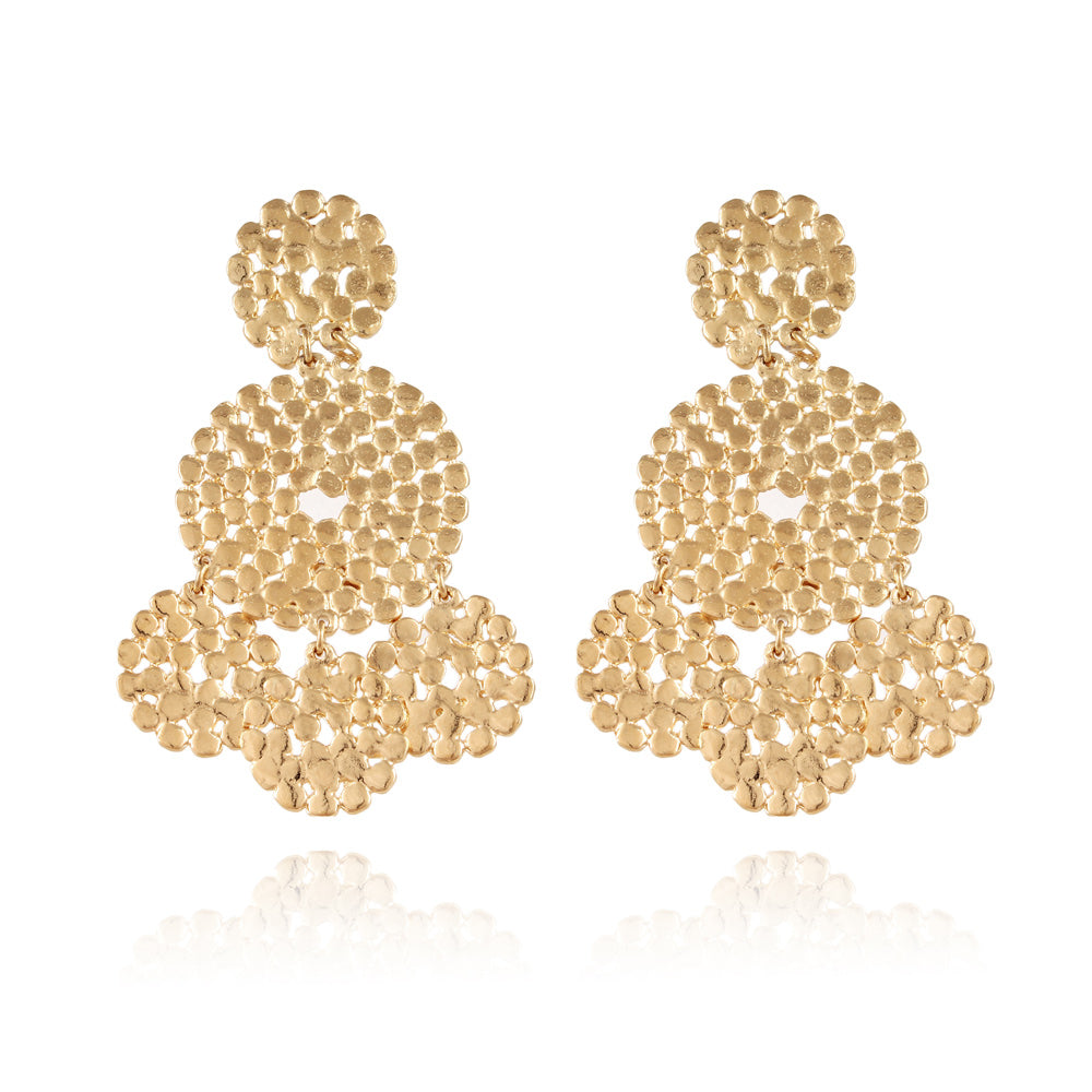 Lucky Gold Sequin Earrings