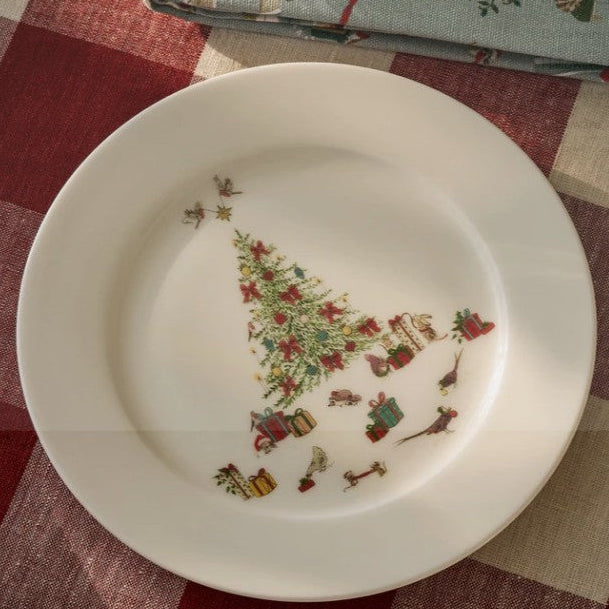 食器   Christmas Plate /2022 Cosy Christmas Ceramic Plate | Christmas Plate