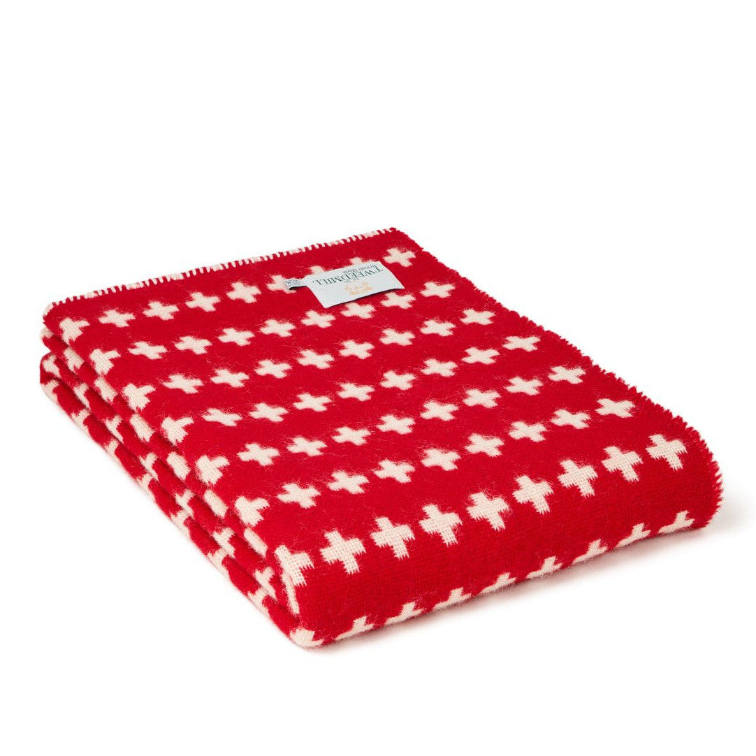 Red New Wool Throw