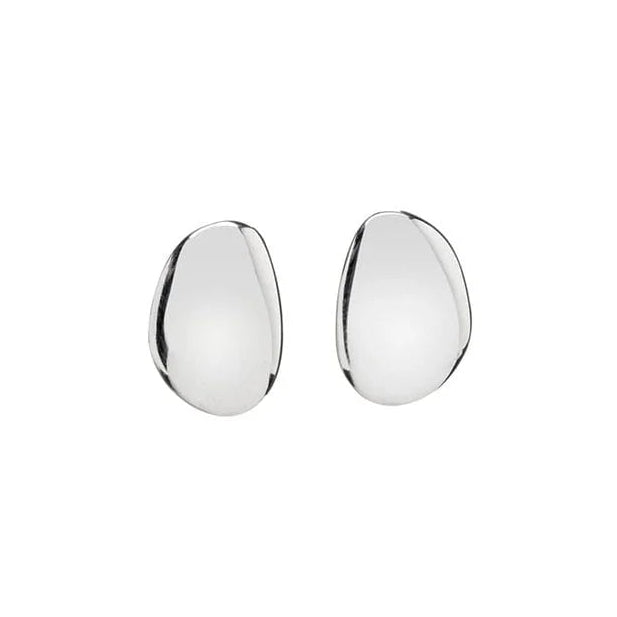 Silver Pebble CLIP Earrings