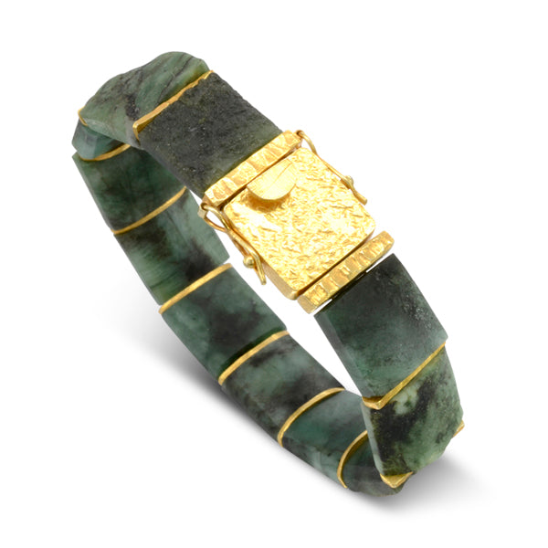 Rough Brazilian Emerald Bracelet