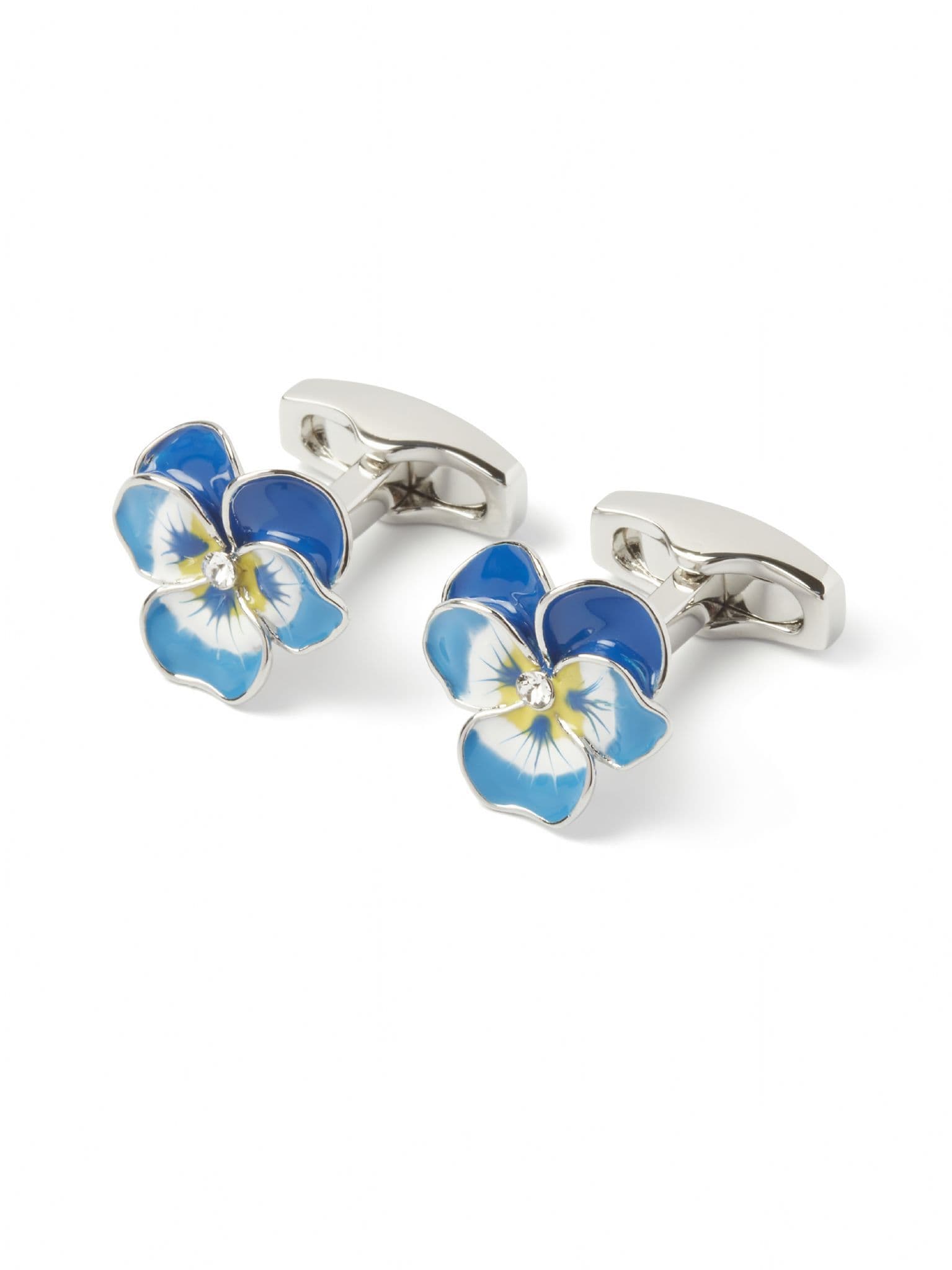 pansy cufflinks
