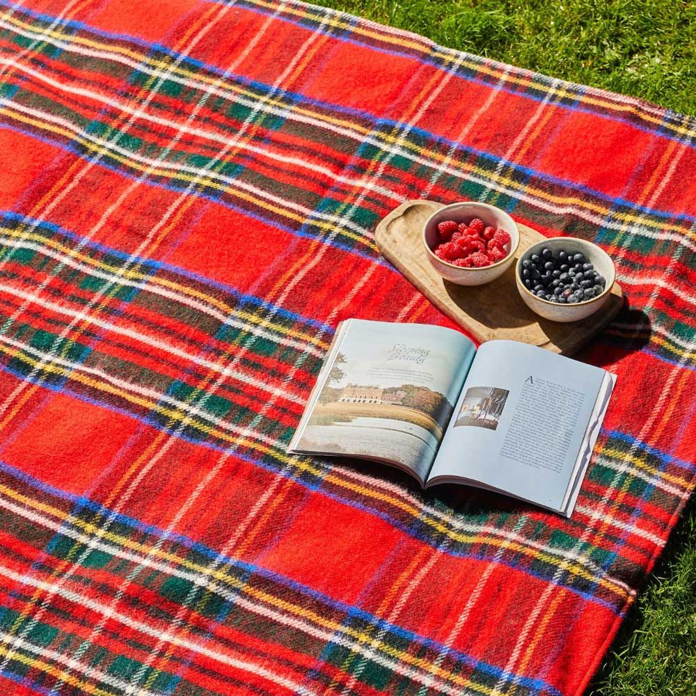Tartan Royal Stewart Eventer Pure New Wool Picnic Rug