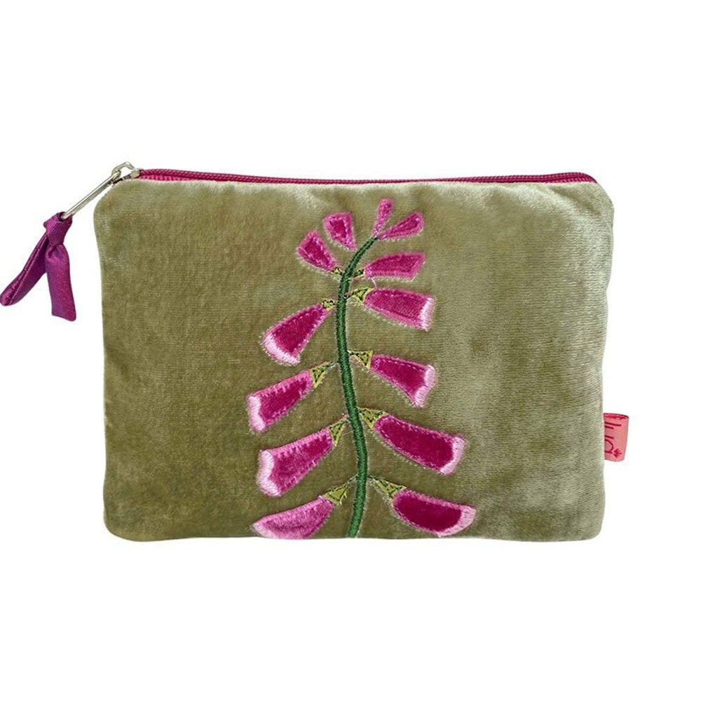 Foxglove Green Velvet Purse