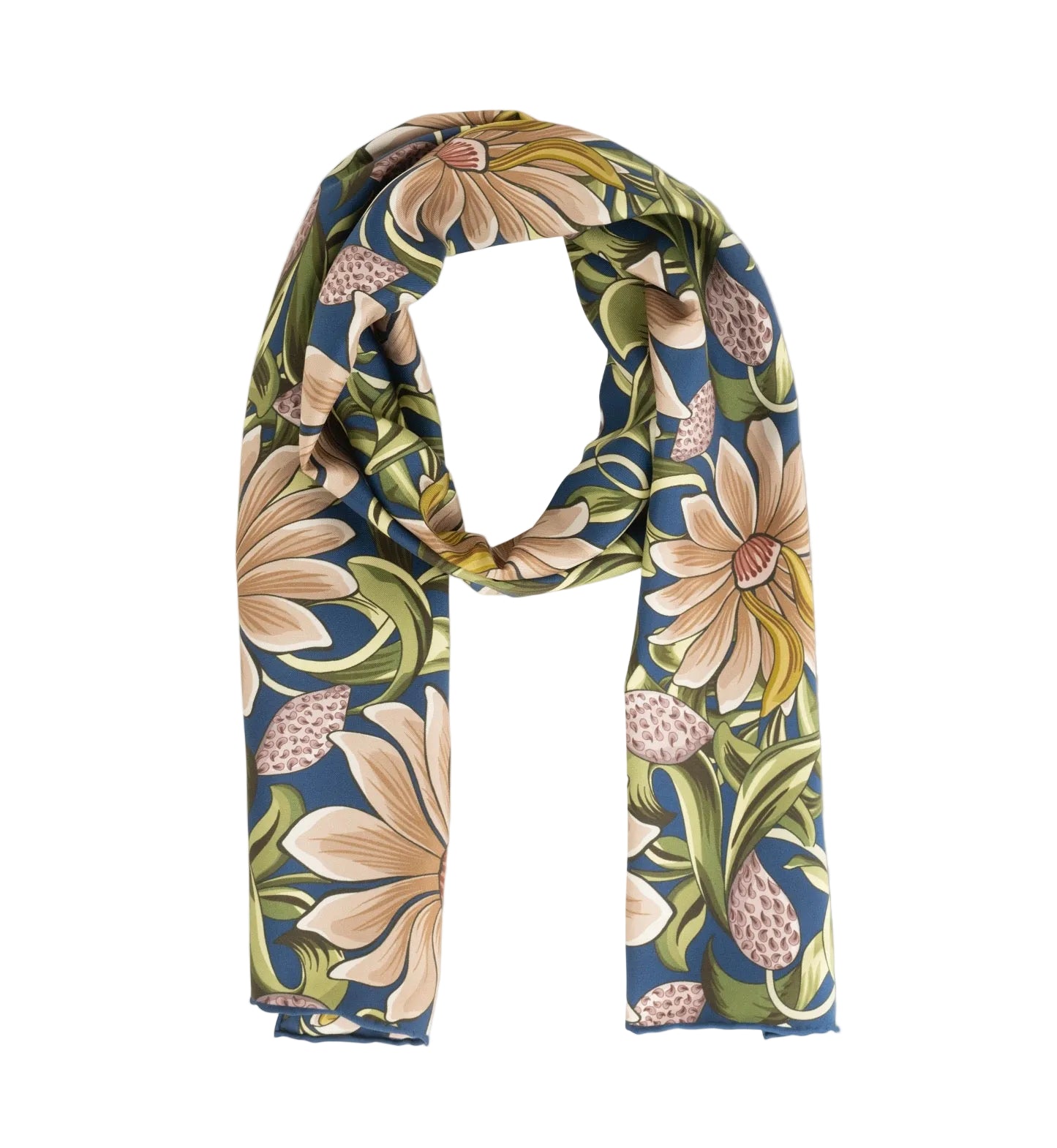 Long Collar Honeysuckle Silk Scarf