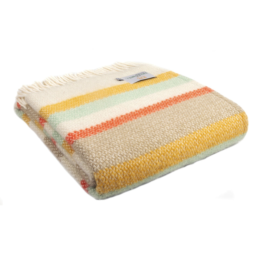 Illusion Spring Stripe Pure New Wool Picnic Rug