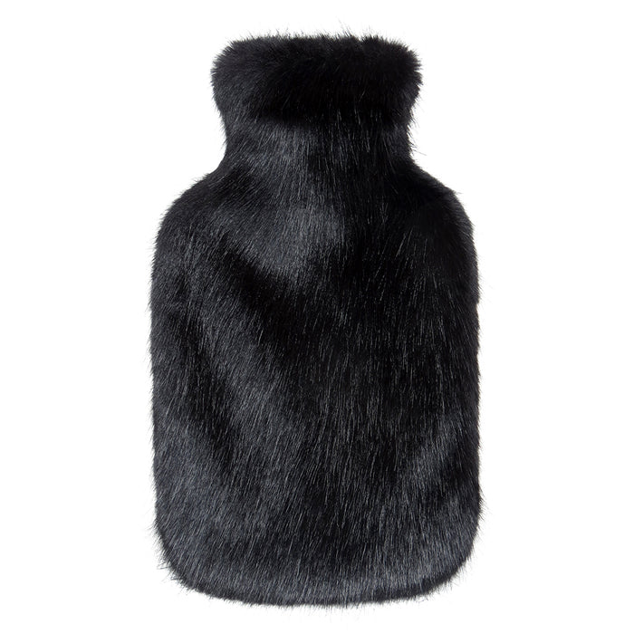 Jet Faux Fur Hot Water Bottle