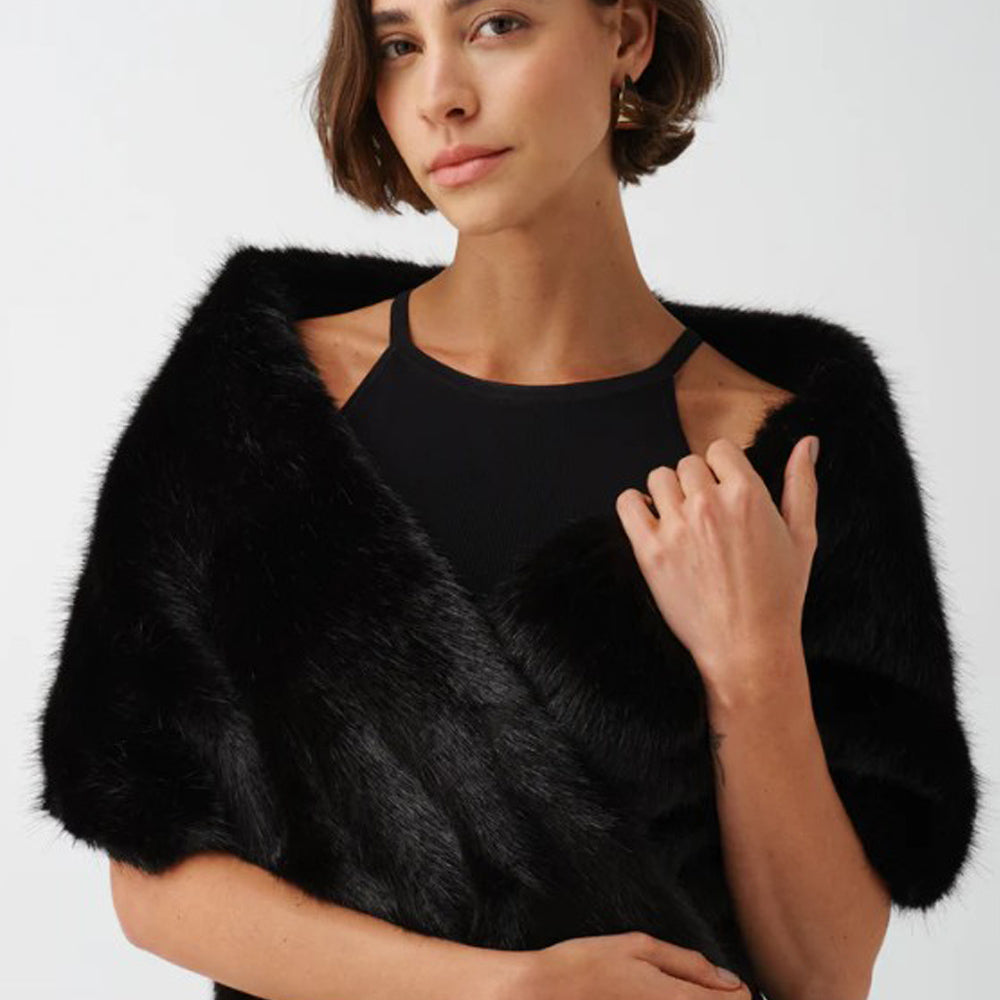 Jet Faux Fur Stole