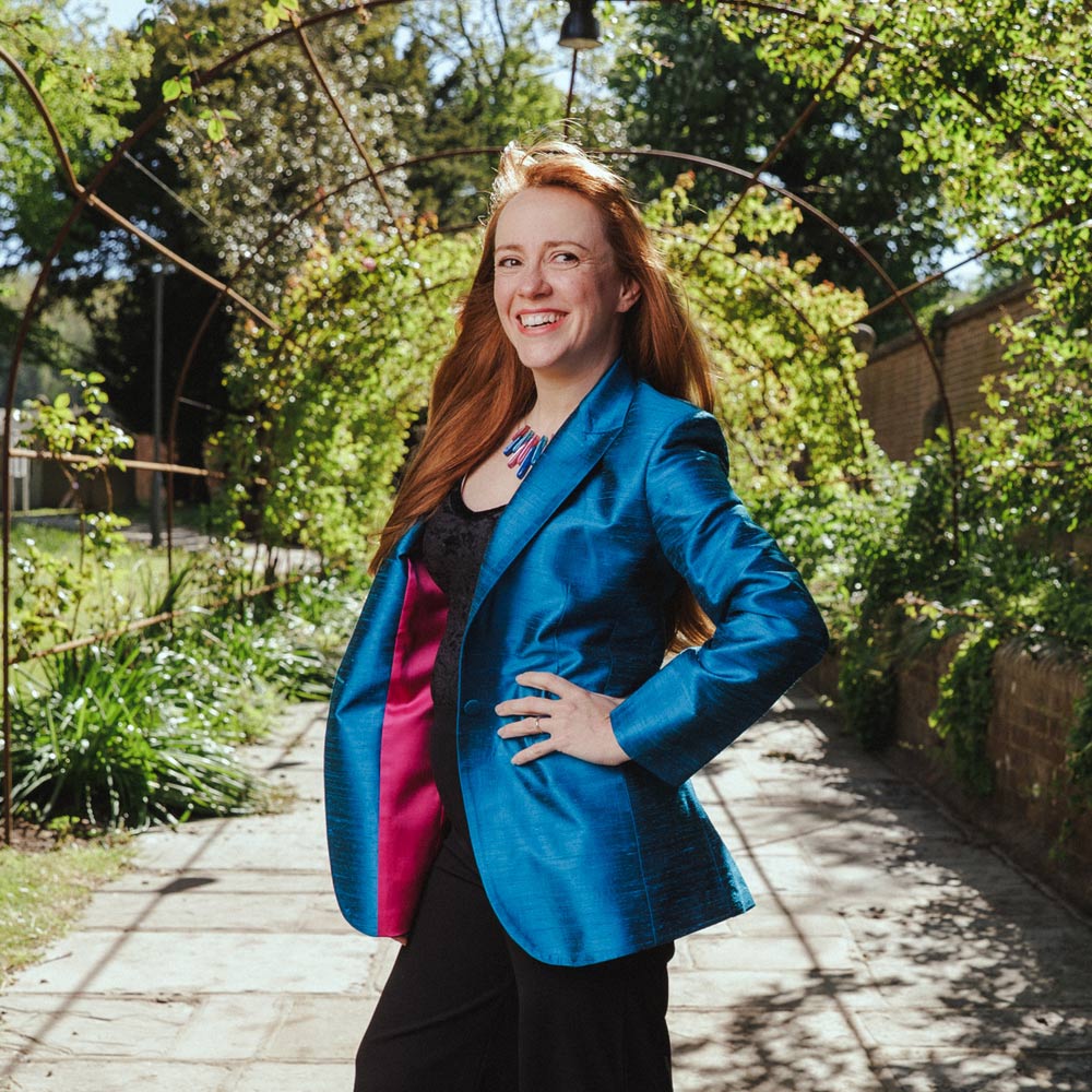 Glynde Kingfisher Classic Silk Blazer