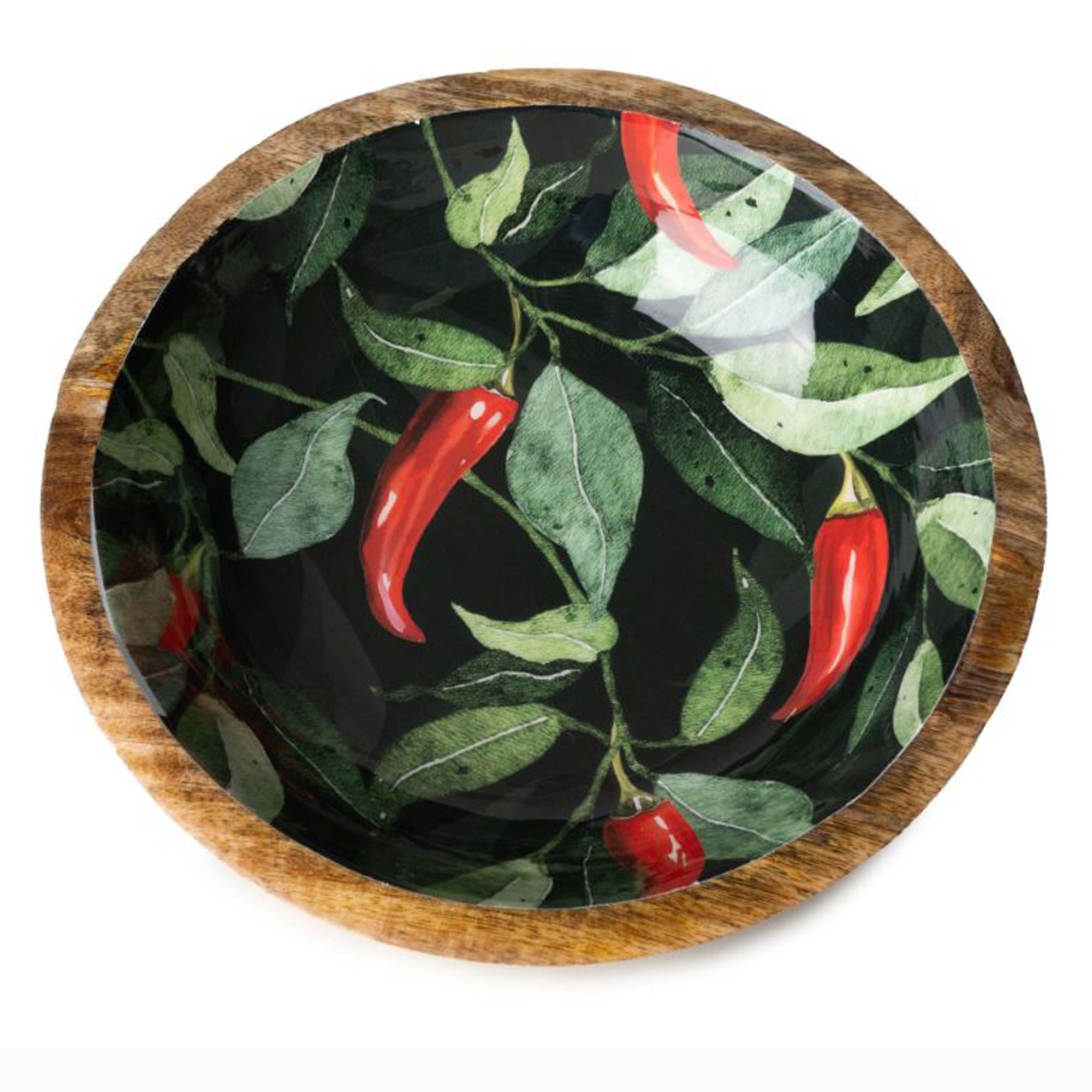 Large Mango Wood Chilli Bowl