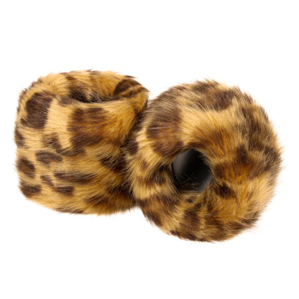 Leopard Wrist Warmer Faux Fur Cuffs