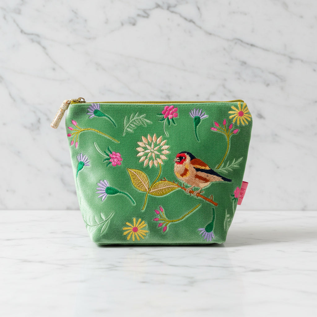 Cosmetic Purse Aqua Goldfinch