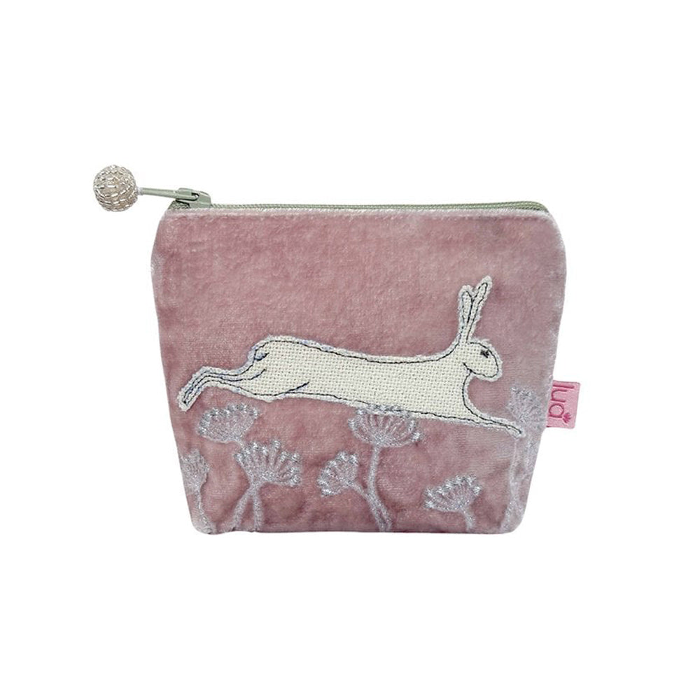Pink Hare Velvet Mini Purse