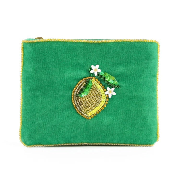 Lemon Velvet Purse