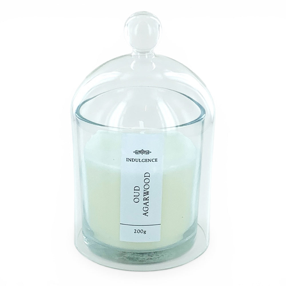 Oud Agarwood Candle & Cloche Set