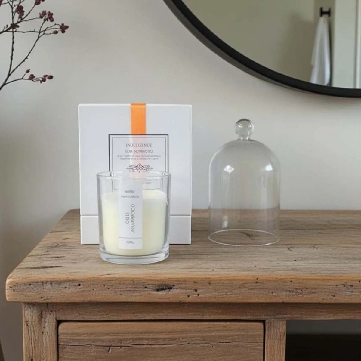 Oud Agarwood Candle & Cloche Set