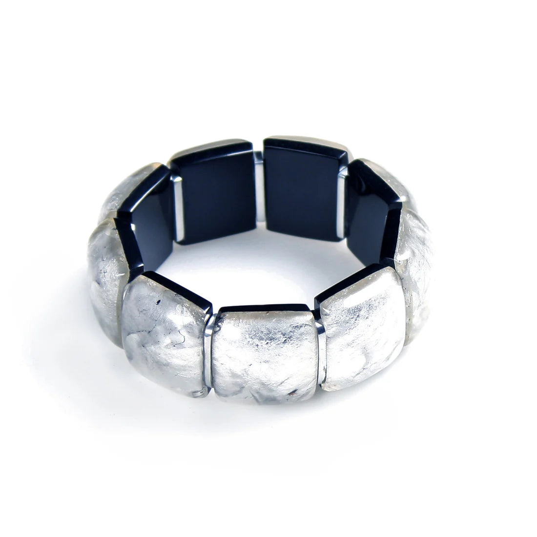 Silver Antique Square Bracelet