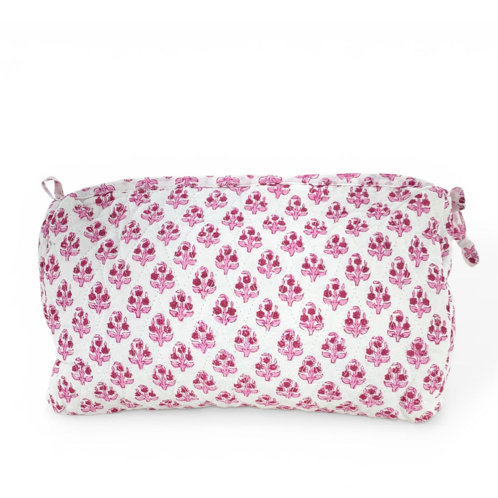 Pink Booty Quilted Make Up Bag