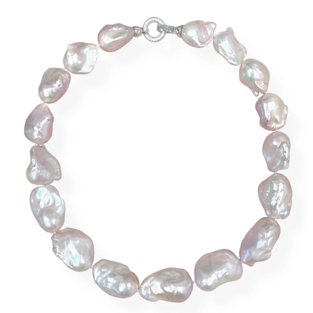 Pink Fireball Pearl Necklace