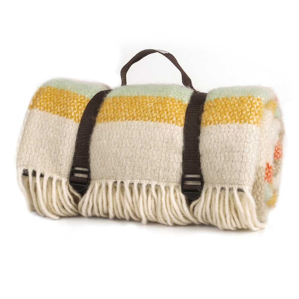 Illusion Spring Stripe Pure New Wool Picnic Rug