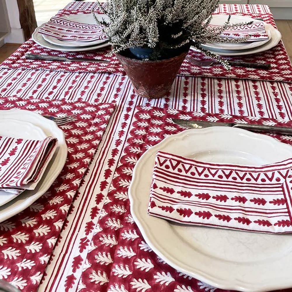 Red Stripe Cotton Napkin