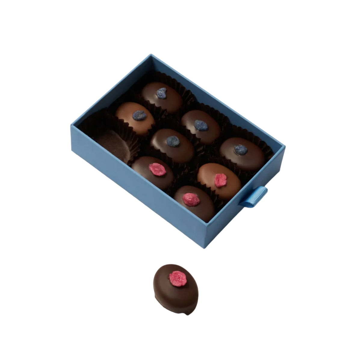 rose and violet flavoured chocolates